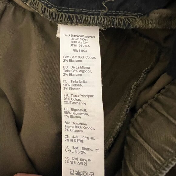 Black Diamond Shorts  - Green  - 98% Cotton 2% Elastane - Picture 5 of 6